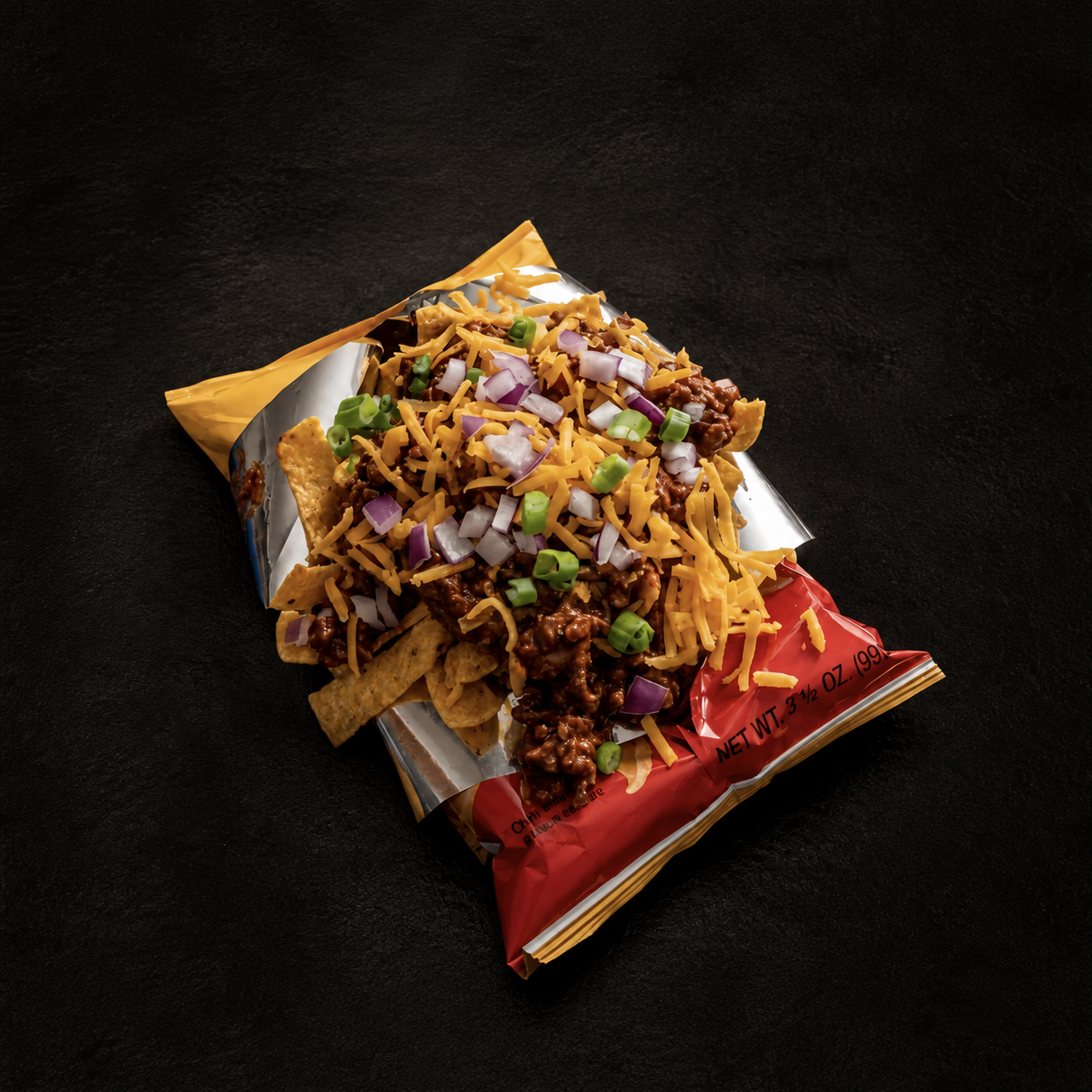 Joe’s Frito Pie served in a Fritos bag